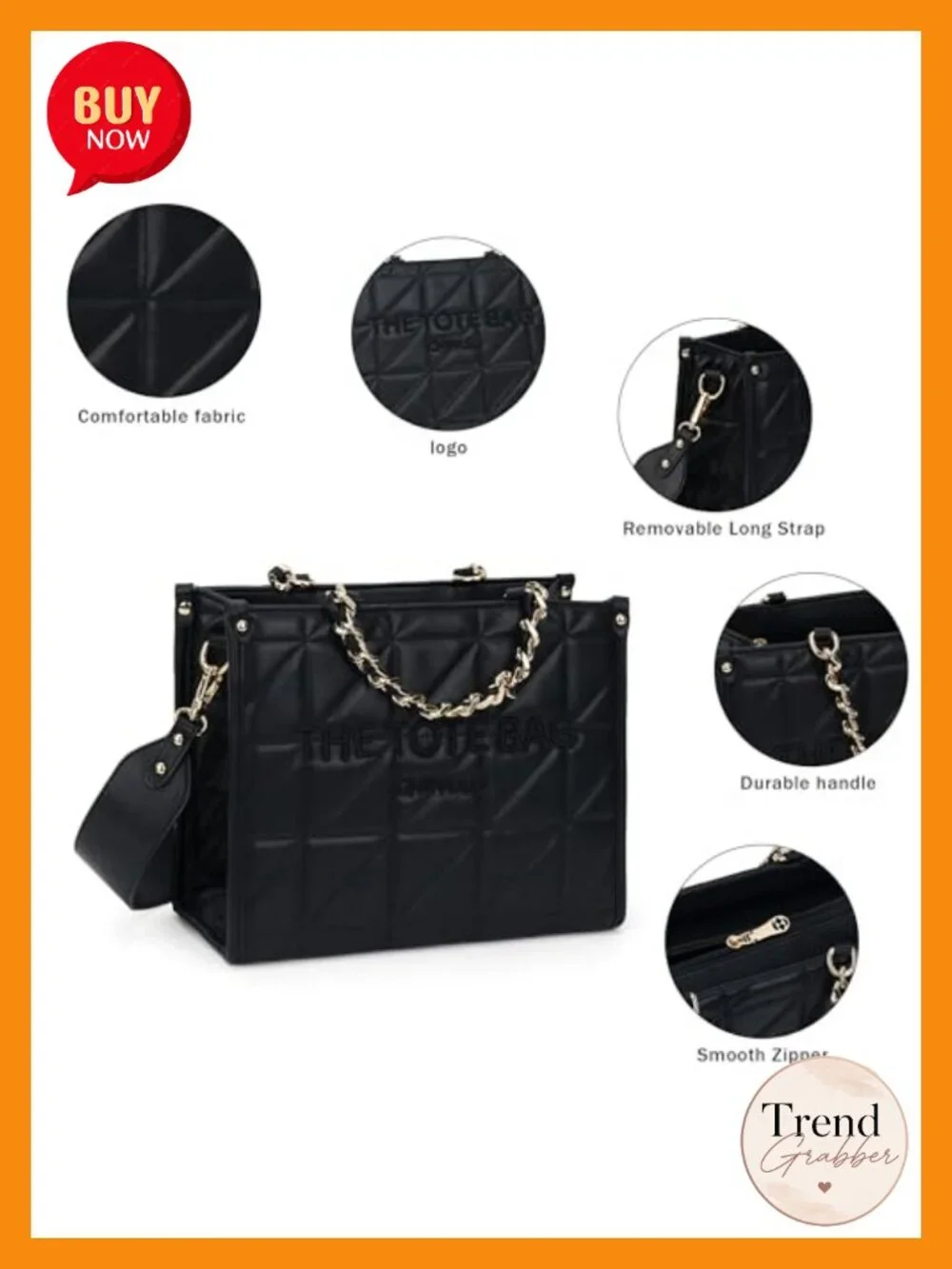 Tote Bag Top Handle Satchel Purse with Detachable Shoulder Strap Faux Leather